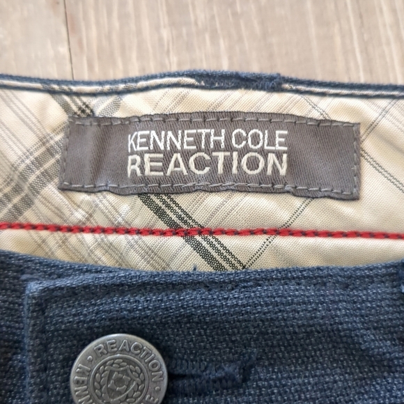 Kenneth Cole Reaction Pants Blue Chino Straight-Leg 34 Corpcore Formal Like New - Picture 5 of 10